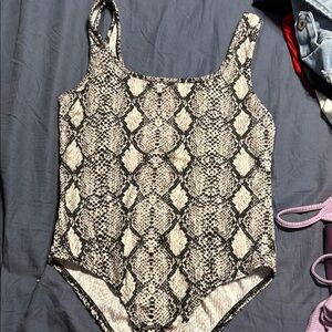 Snakeskin Print One-Piece Swimsuit
